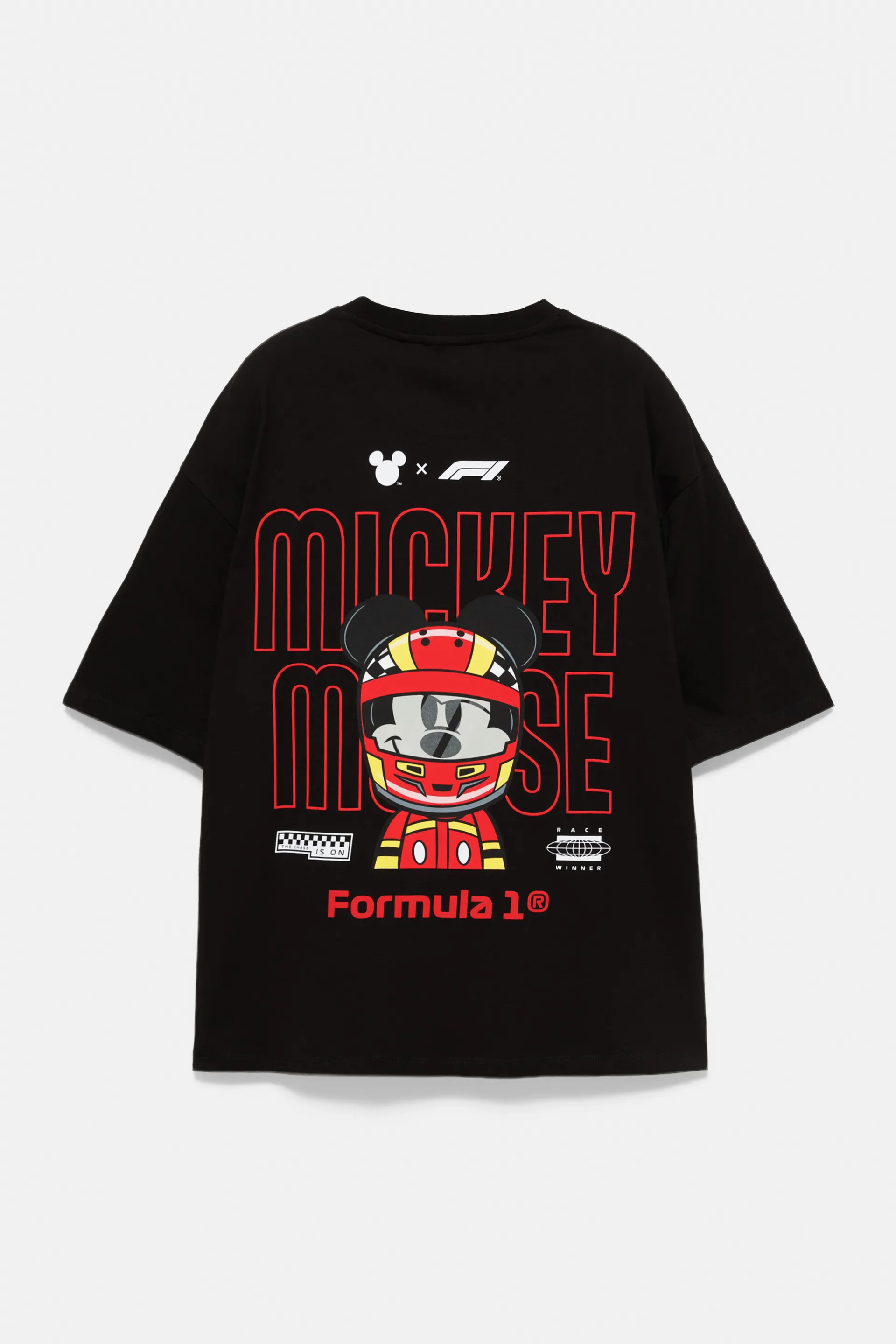 Pull&Bear Disney x F1 Mickey Motors Tee — Noir