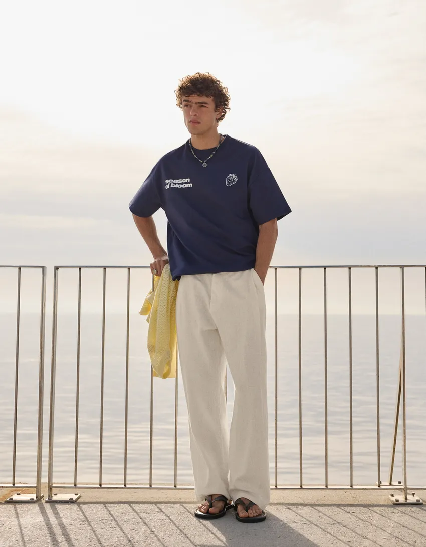 Pantalon Super Baggy Lin Mélangé