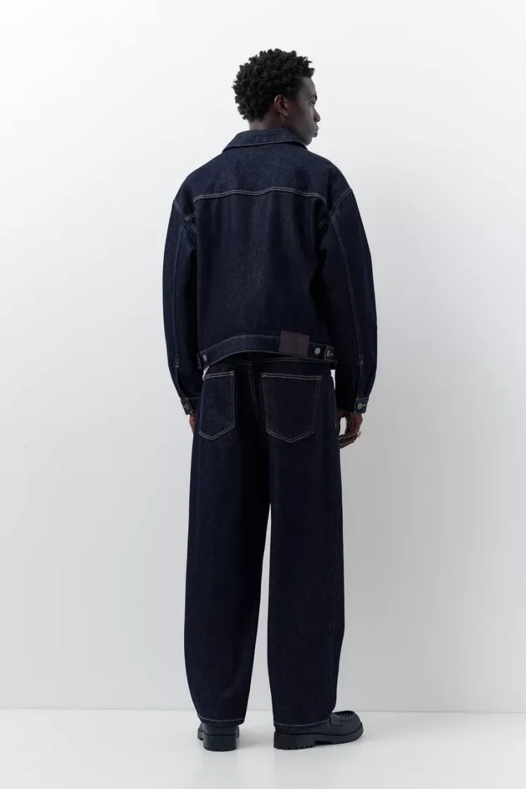 Pull&Bear Baggy Five-Pocket Jeans — Navy
