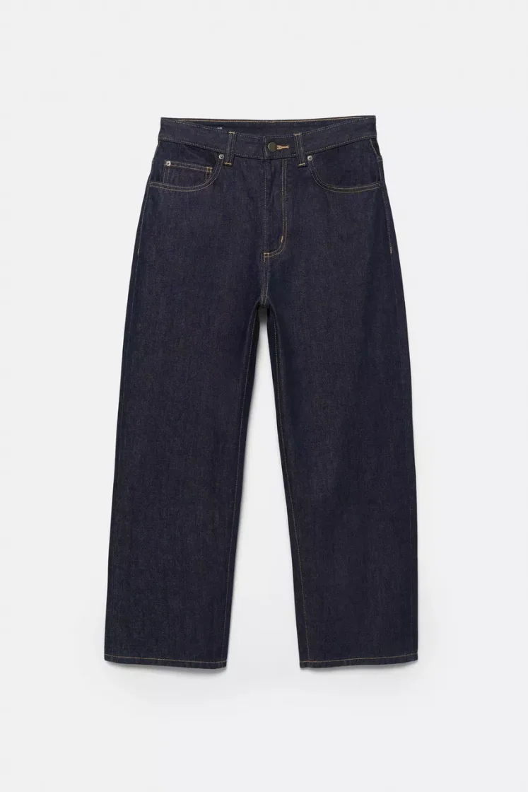 Pull&Bear Baggy Five-Pocket Jeans — Navy