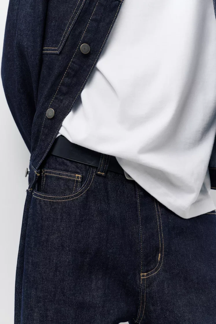 Pull&Bear Baggy Five-Pocket Jeans — Navy