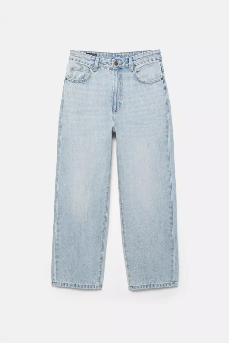 Pull&Bear Baggy Five-Pocket Jeans — Sky Blue