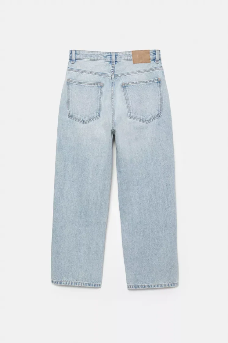 Pull&Bear Baggy Five-Pocket Jeans — Sky Blue