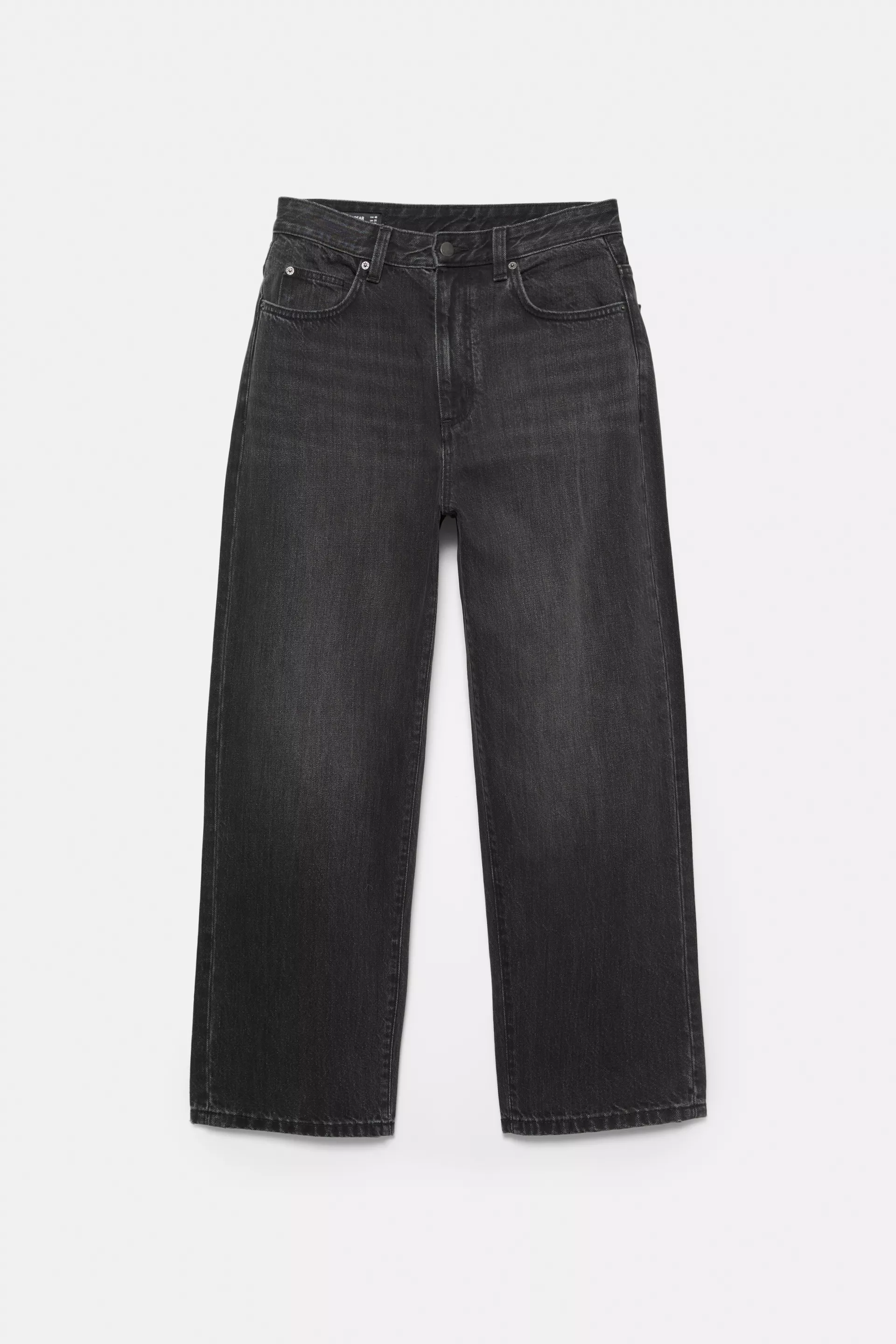 Pull&Bear Baggy Five-Pocket Jeans — Noir délavé