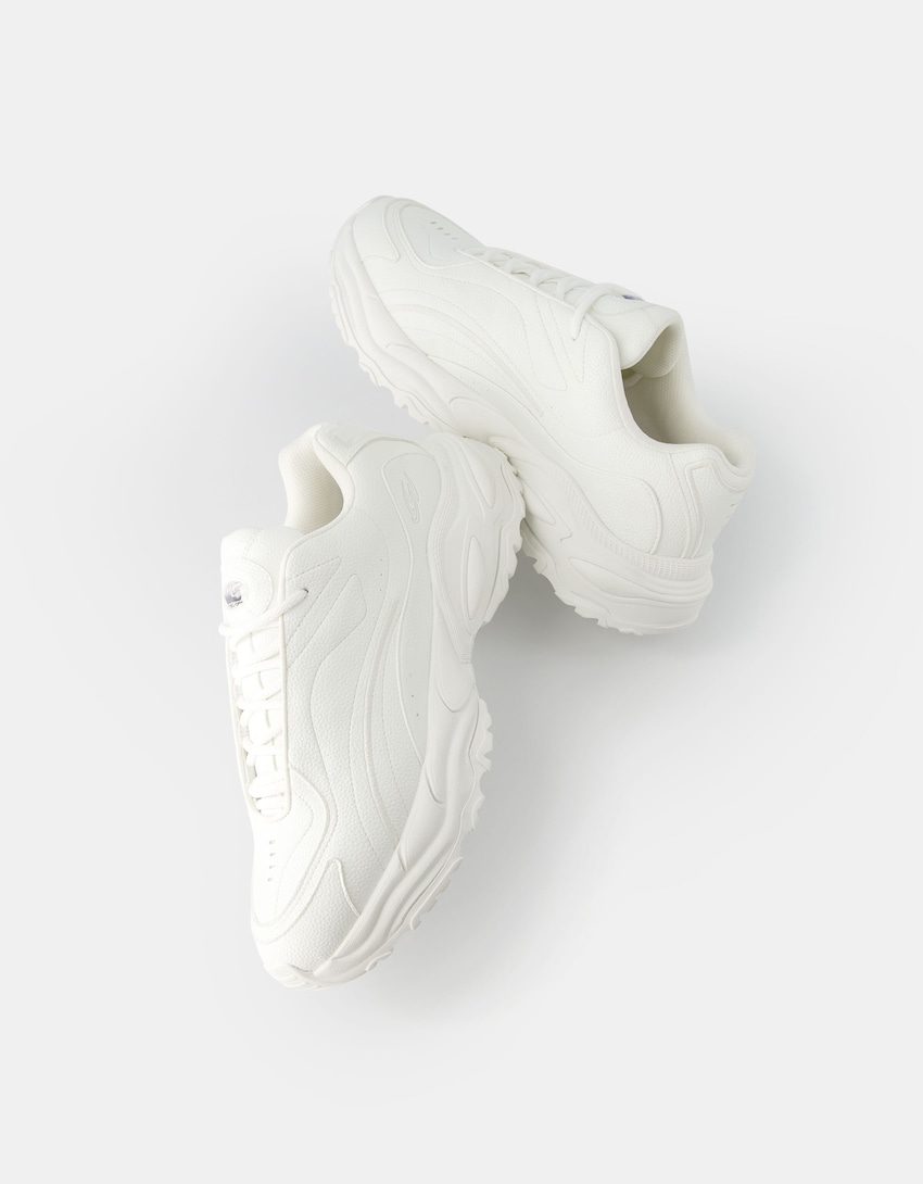 Bershka Street Canvas Low-Top — white