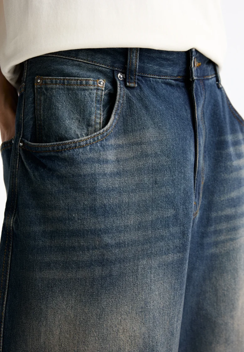 Pull&Bear Pull&Bear Super Baggy Denim Jort
