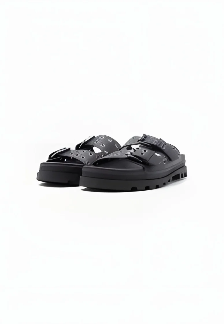 Bershka Dunelite Riviera Mule Black — black