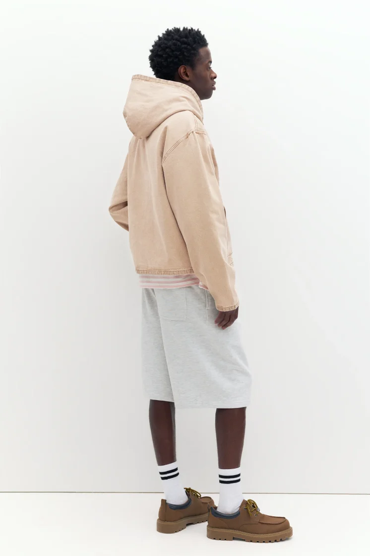 STWD Hooded Zip Jacket — Cream