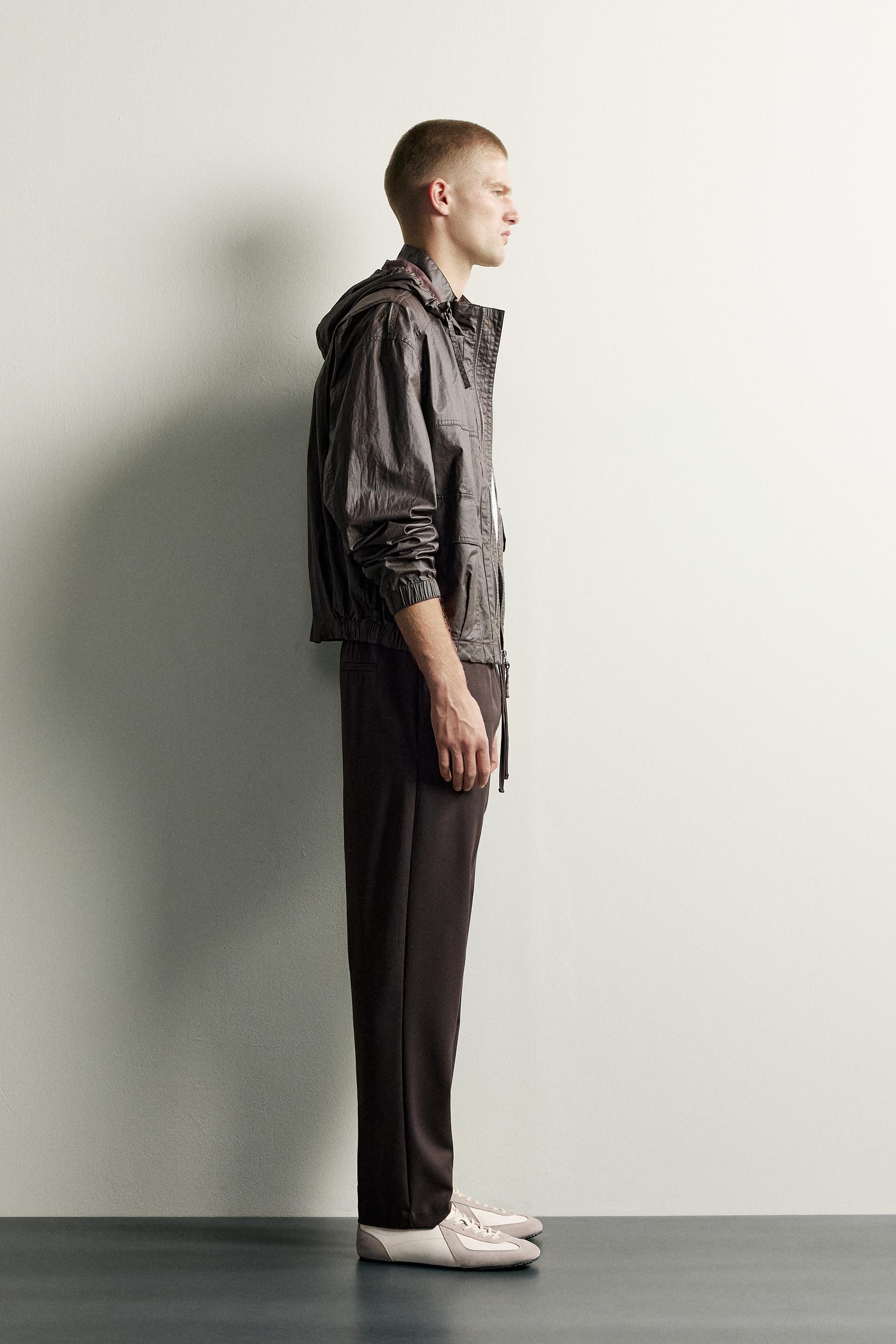 Zara Relaxed Drawstring Jogger Pants — Chocolate