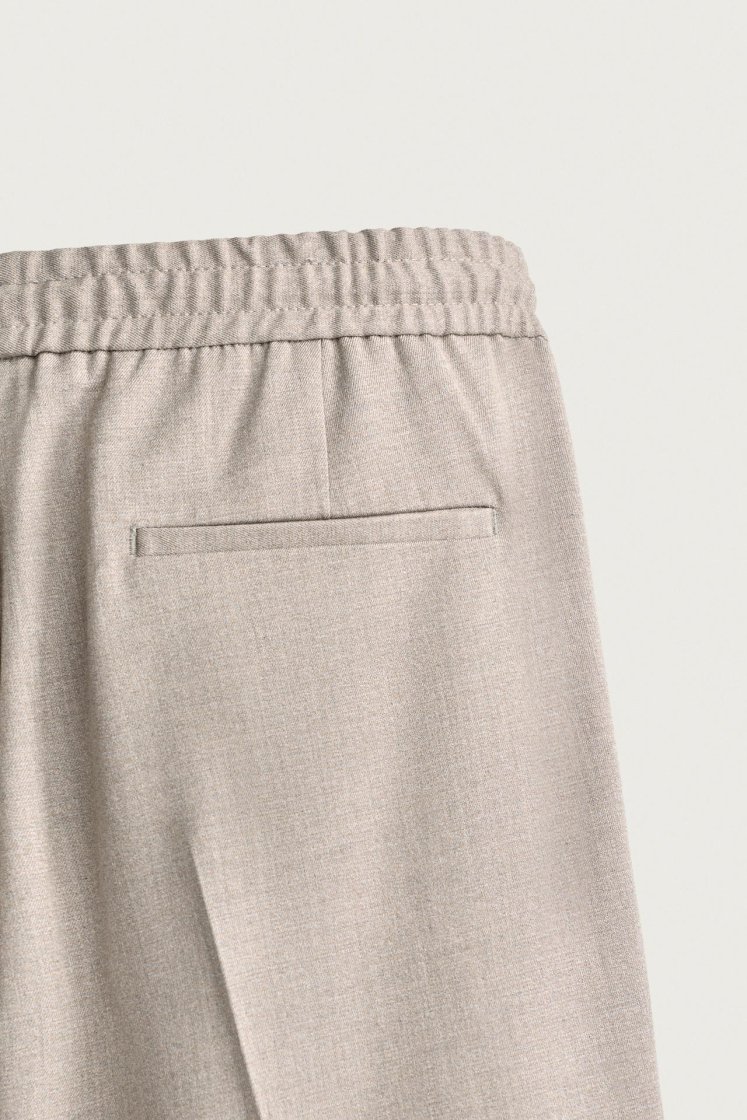 Zara Relaxed Drawstring Jogger Pants — Beige