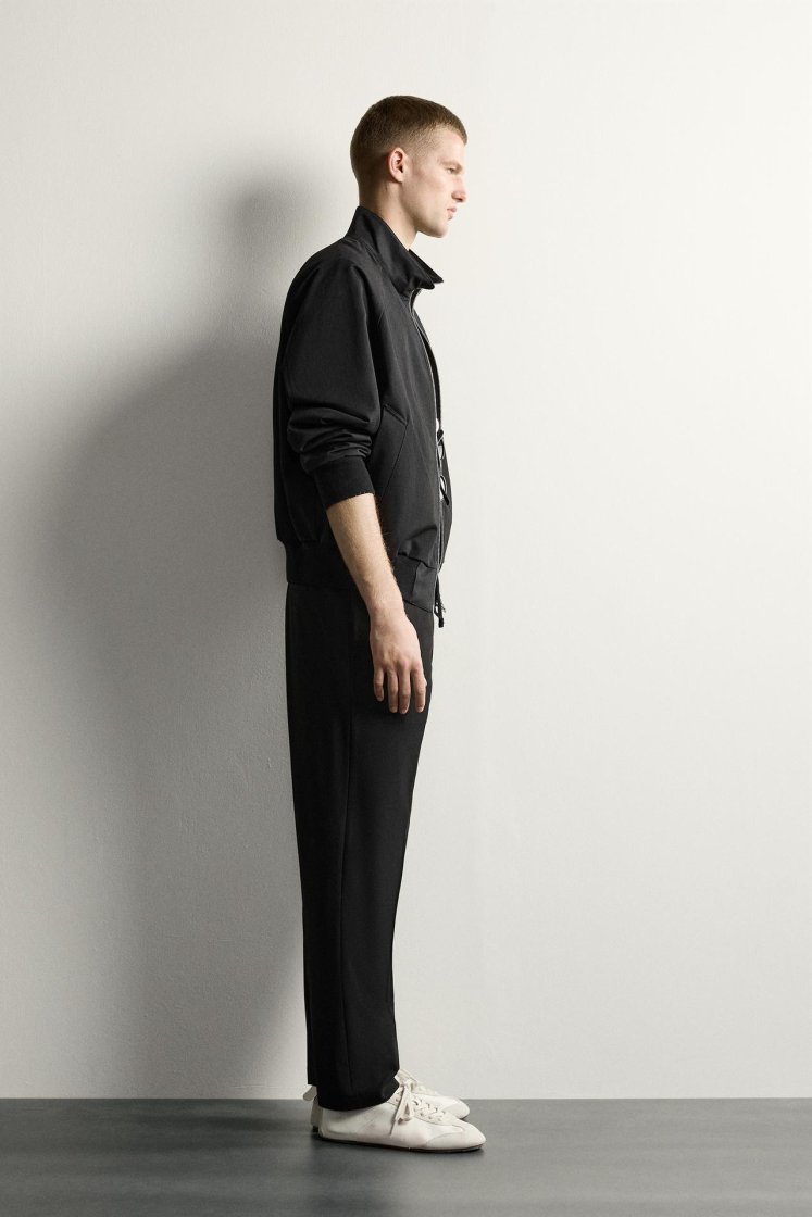 Zara Relaxed Drawstring Jogger Pants — Black