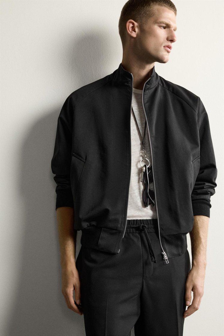 Zara Relaxed Drawstring Jogger Pants — Black