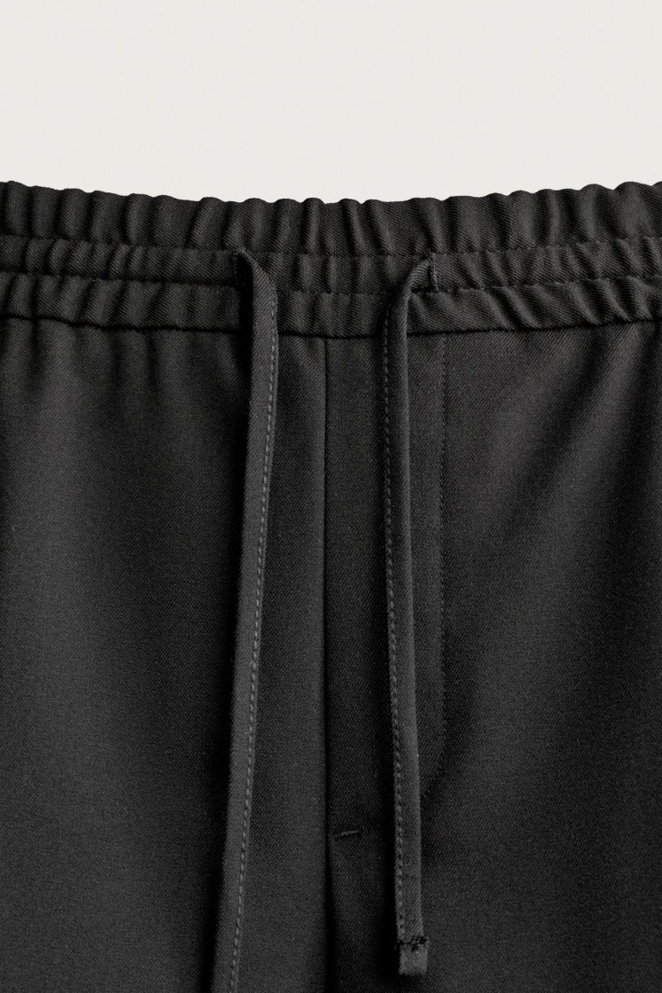 Zara Relaxed Drawstring Jogger Pants — Black
