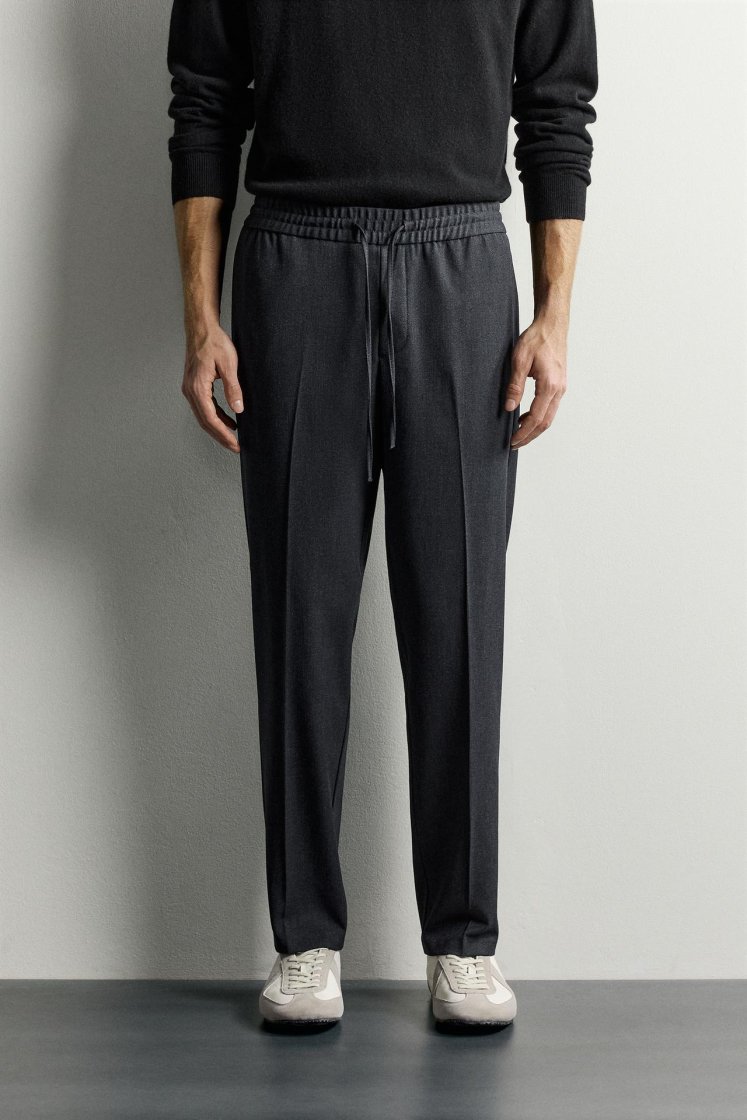 Zara Relaxed Drawstring Jogger Pants — Midnight