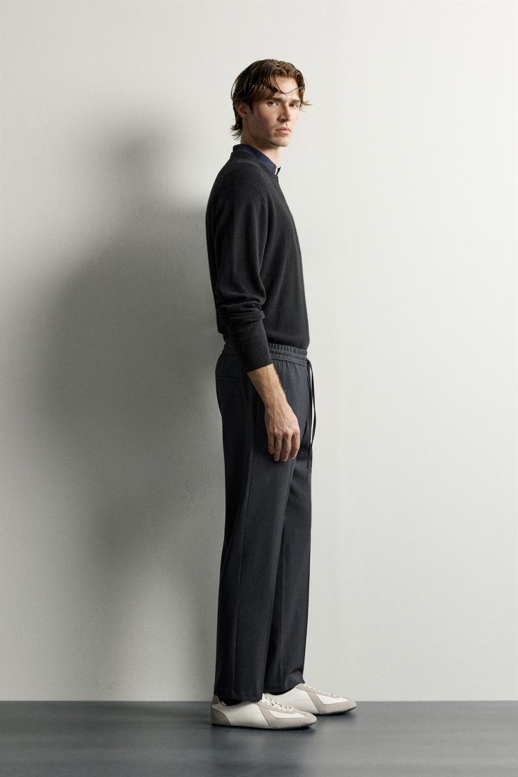 Zara Relaxed Drawstring Jogger Pants — Midnight