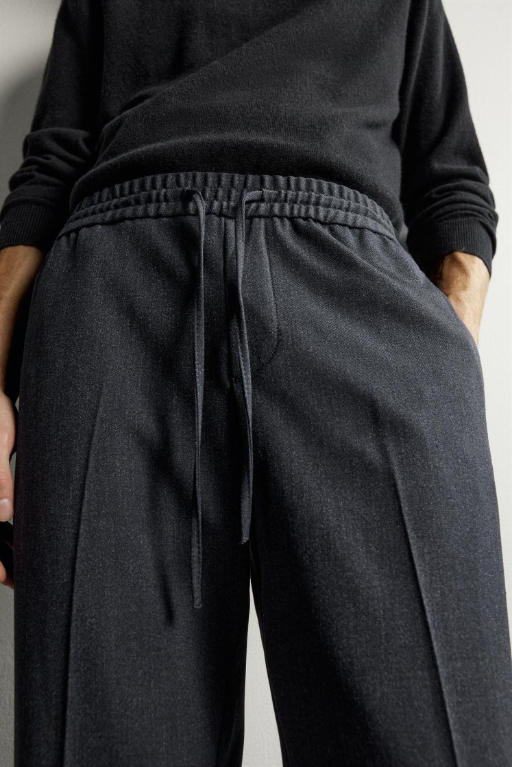 Zara Relaxed Drawstring Jogger Pants — Midnight