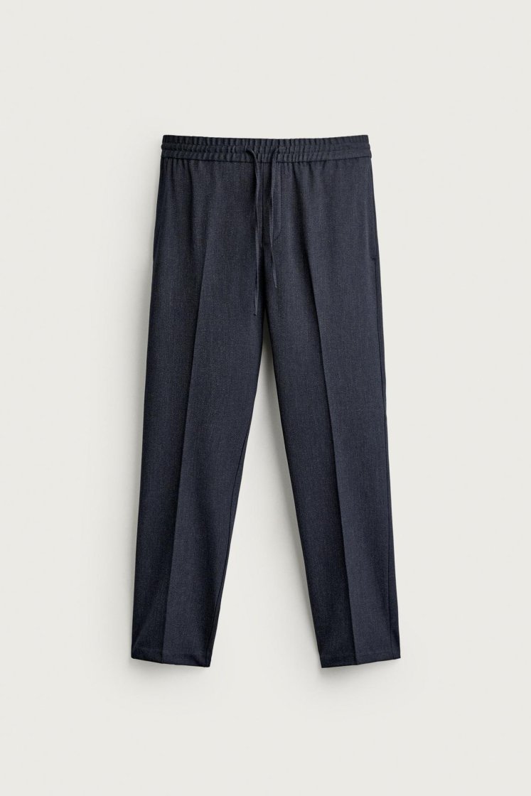 Zara Relaxed Drawstring Jogger Pants — Midnight