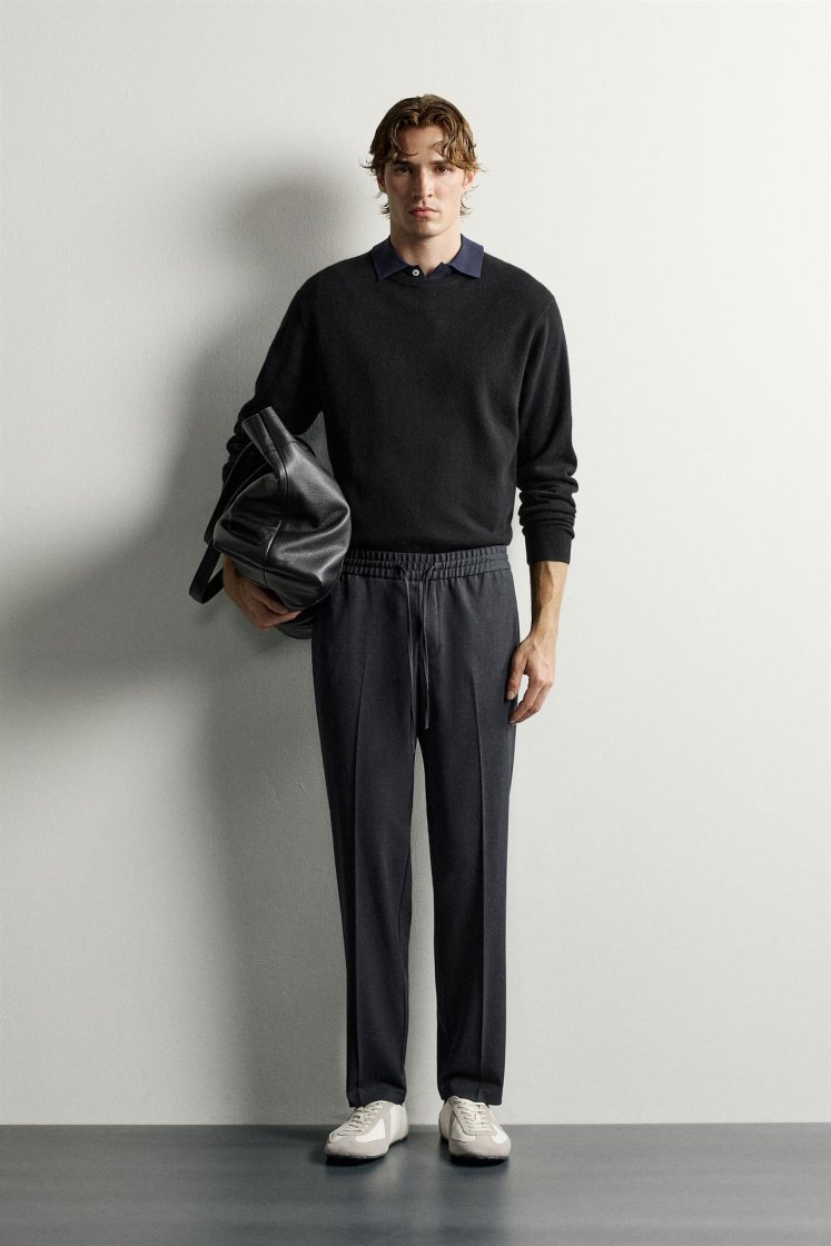 Zara Relaxed Drawstring Jogger Pants — Midnight
