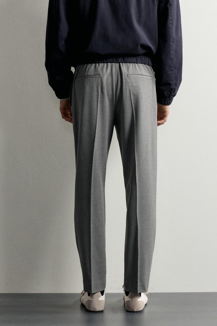 Zara Relaxed Drawstring Jogger Pants — Slate