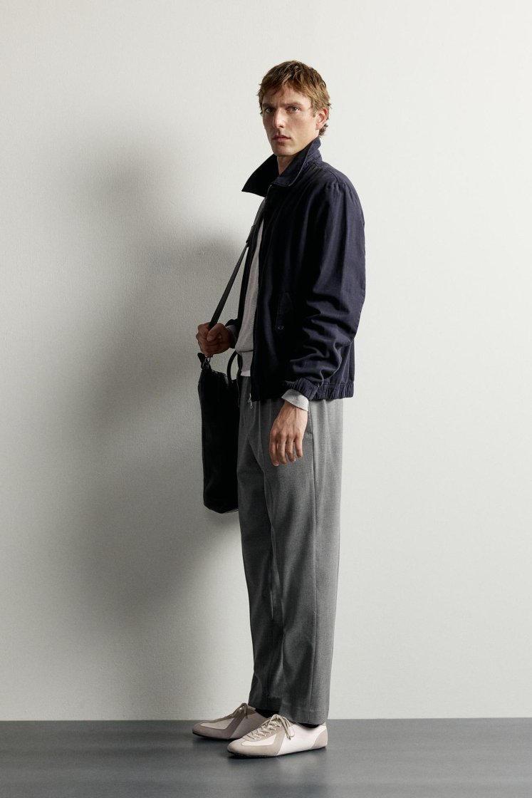 Zara Relaxed Drawstring Jogger Pants — Slate