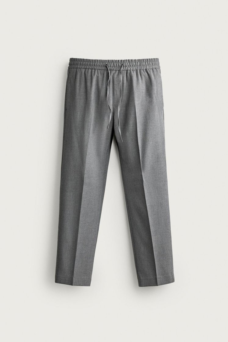 Zara Relaxed Drawstring Jogger Pants — Slate