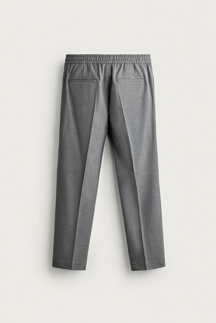 Zara Relaxed Drawstring Jogger Pants — Slate