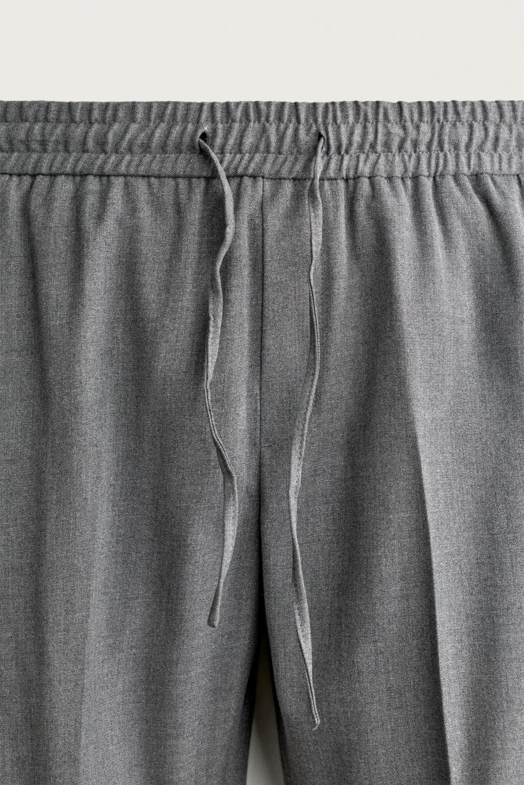 Zara Relaxed Drawstring Jogger Pants — Slate