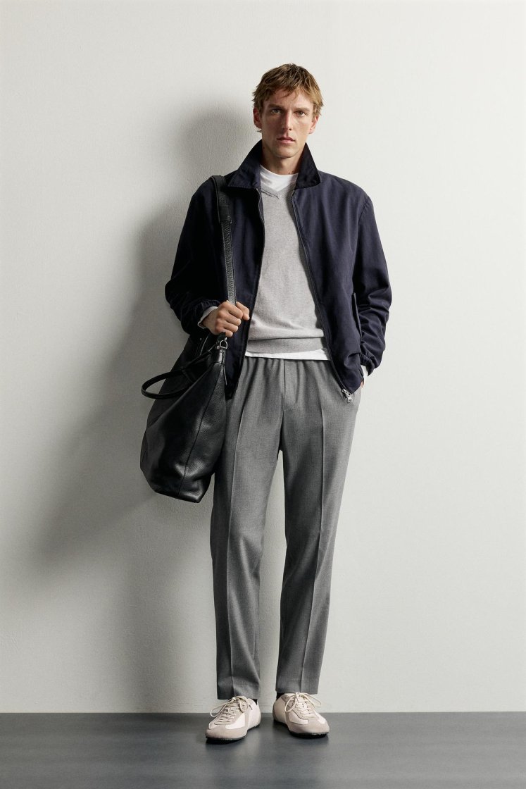 Zara Relaxed Drawstring Jogger Pants — Slate