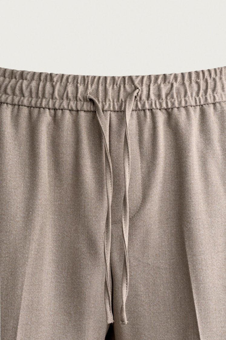 Zara Relaxed Drawstring Jogger Pants — Tan