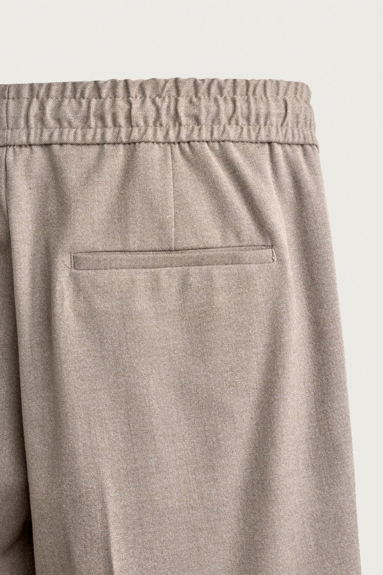 Zara Relaxed Drawstring Jogger Pants — Tan