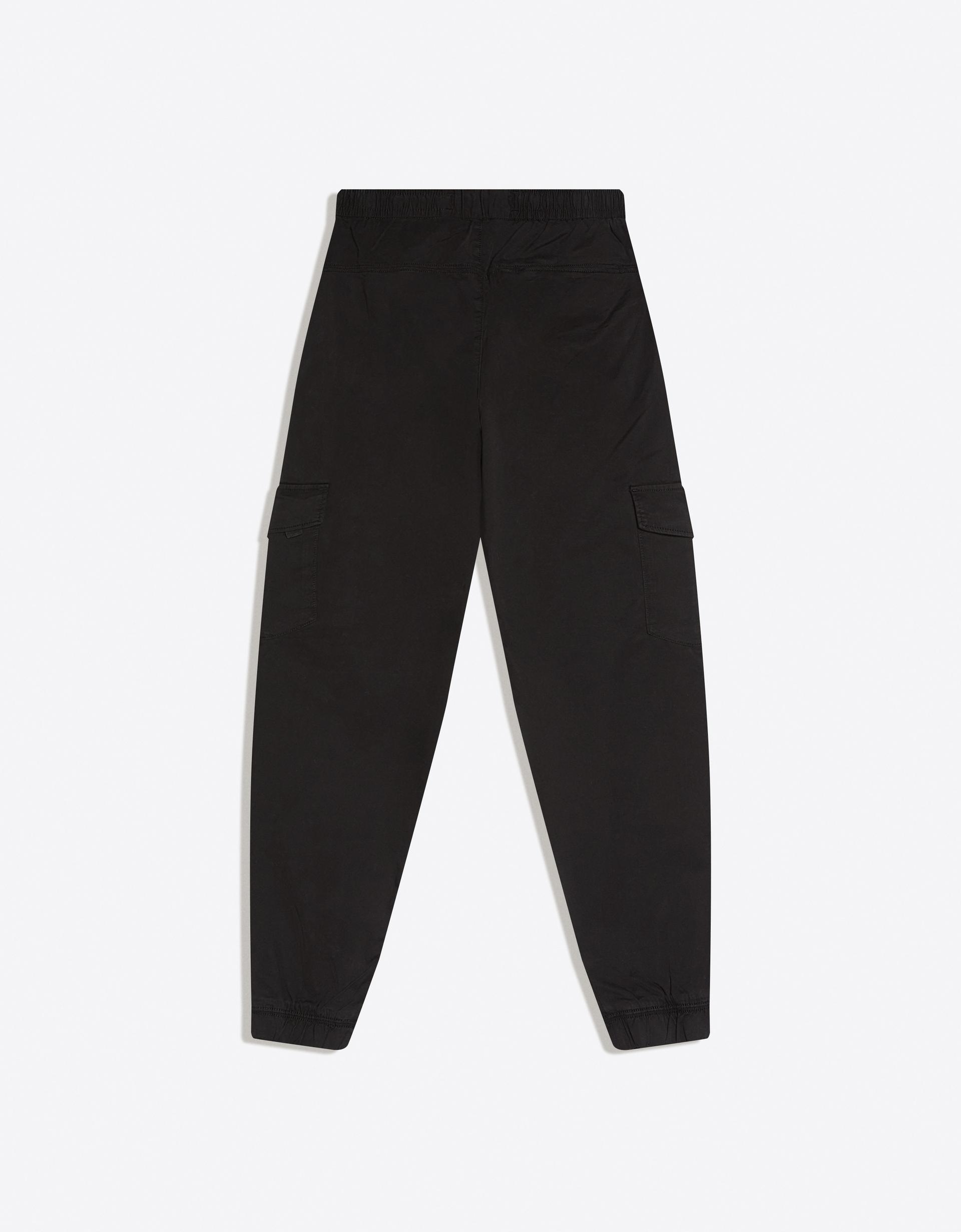 Bershka Cargo Jogger Fit Pants — Noir