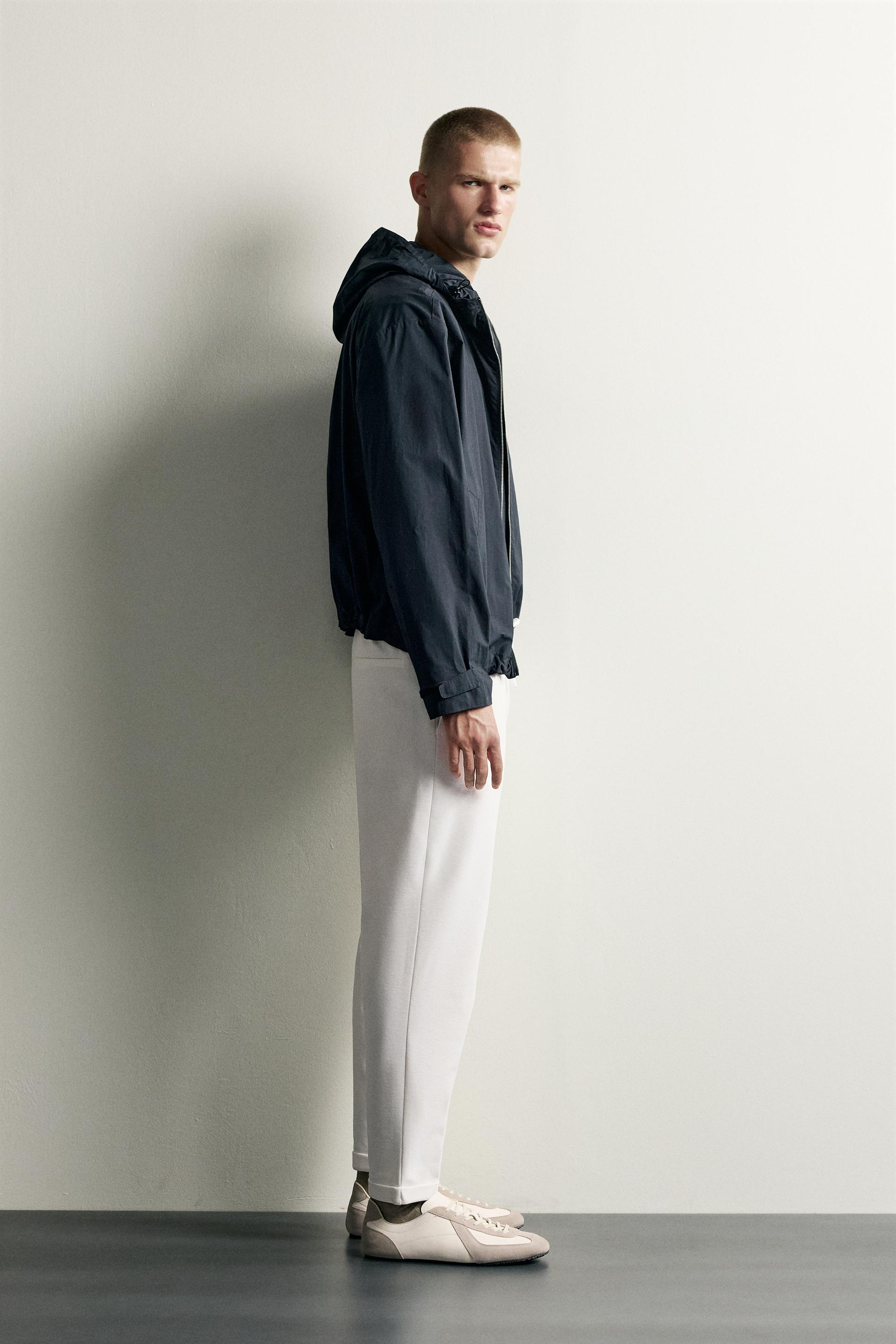 Zara Regular Fit Easy Care Trousers — Off White
