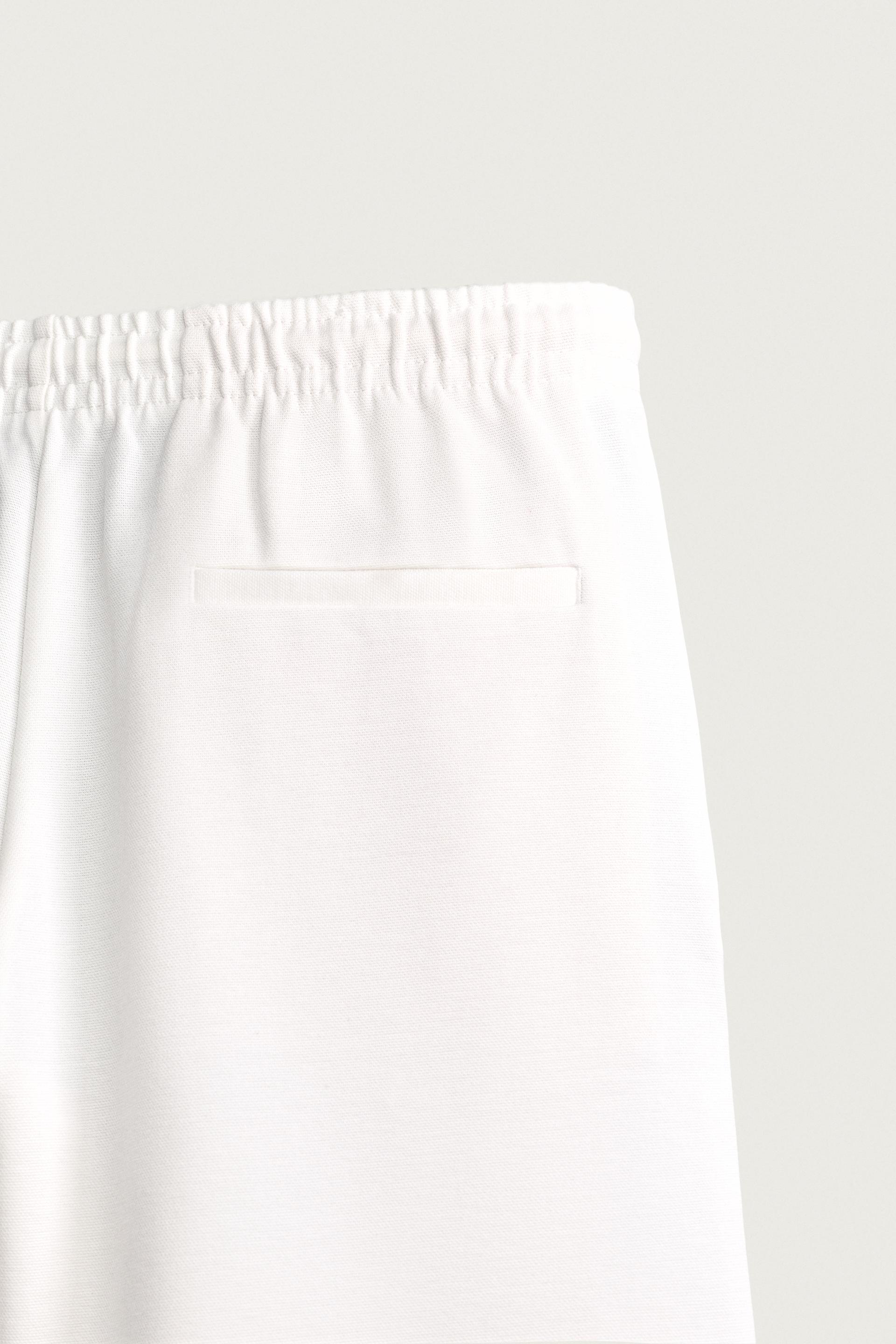 Zara Regular Fit Easy Care Trousers — Off White