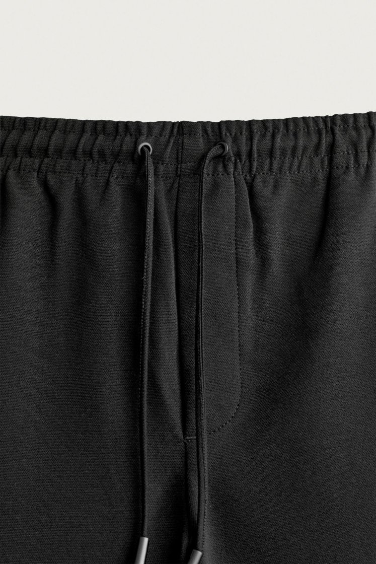 Zara Regular Fit Easy Care Trousers — Black