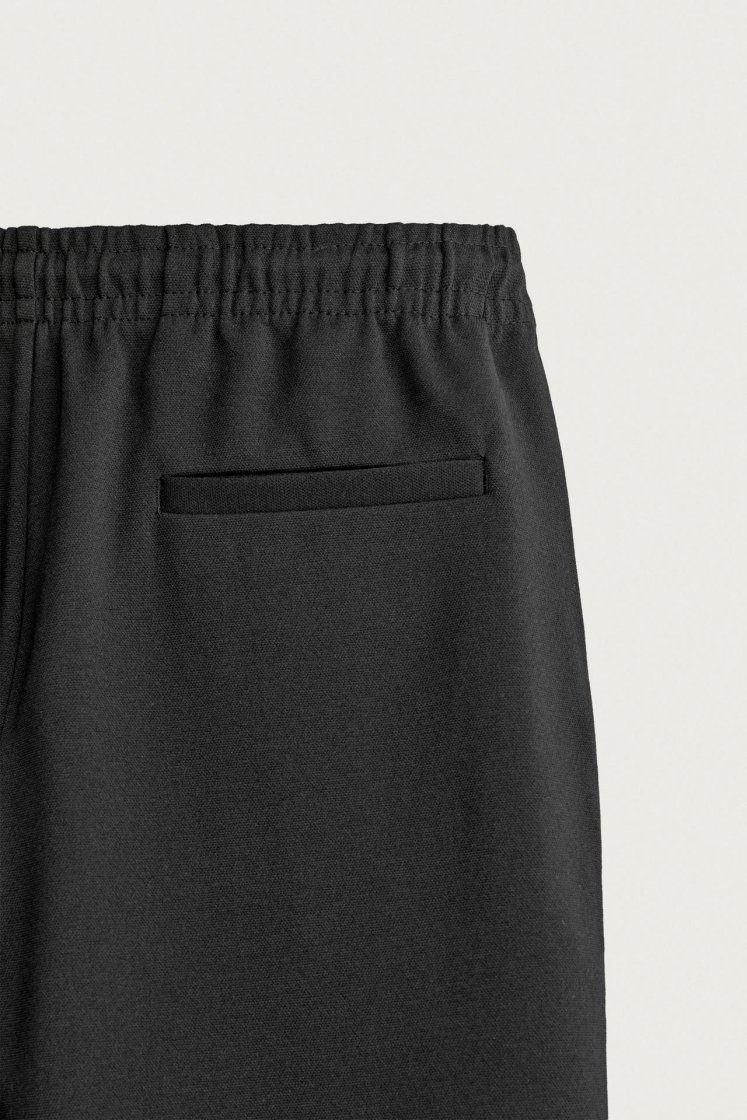 Zara Regular Fit Easy Care Trousers — Black