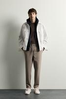 Zara Regular Fit Easy Care Trousers — Camel
