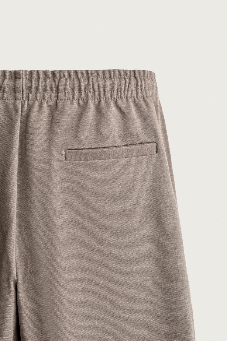 Zara Regular Fit Easy Care Trousers — Camel