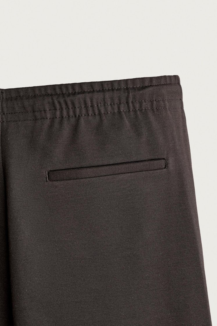 Zara Regular Fit Easy Care Trousers — Chocolate