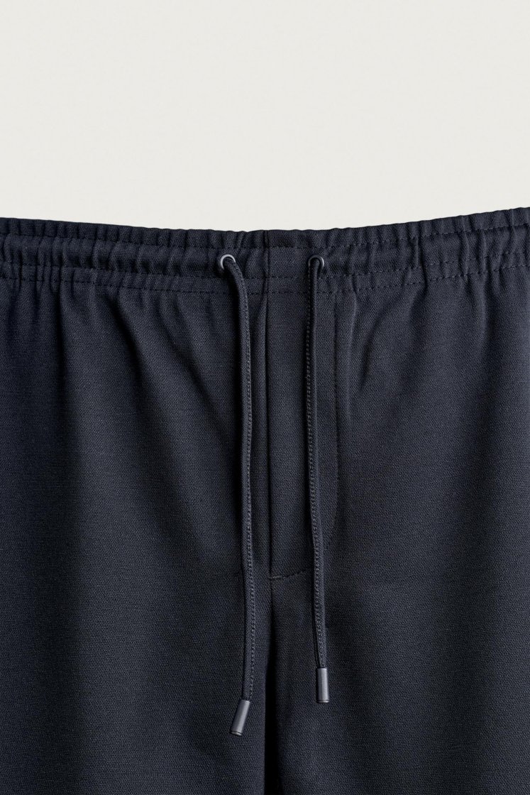 Zara Regular Fit Easy Care Trousers — Navy