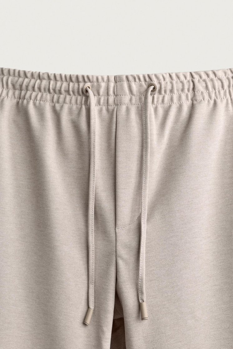 Zara Regular Fit Easy Care Trousers — Sand