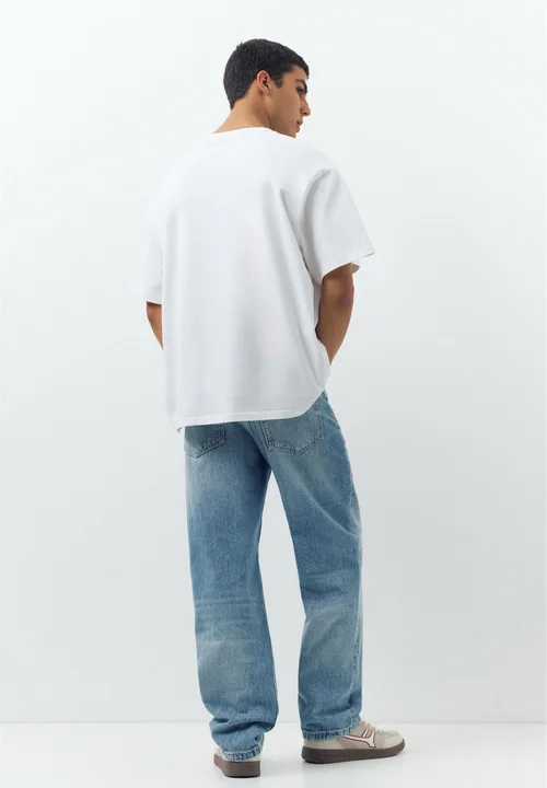 Pull&Bear Straight Jean 5-Pocket — Blue