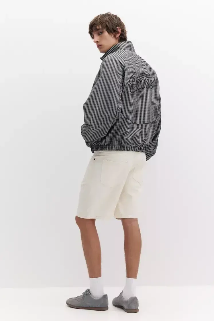 Pull&Bear STWD Embroidered Zip Jacket — Midnight