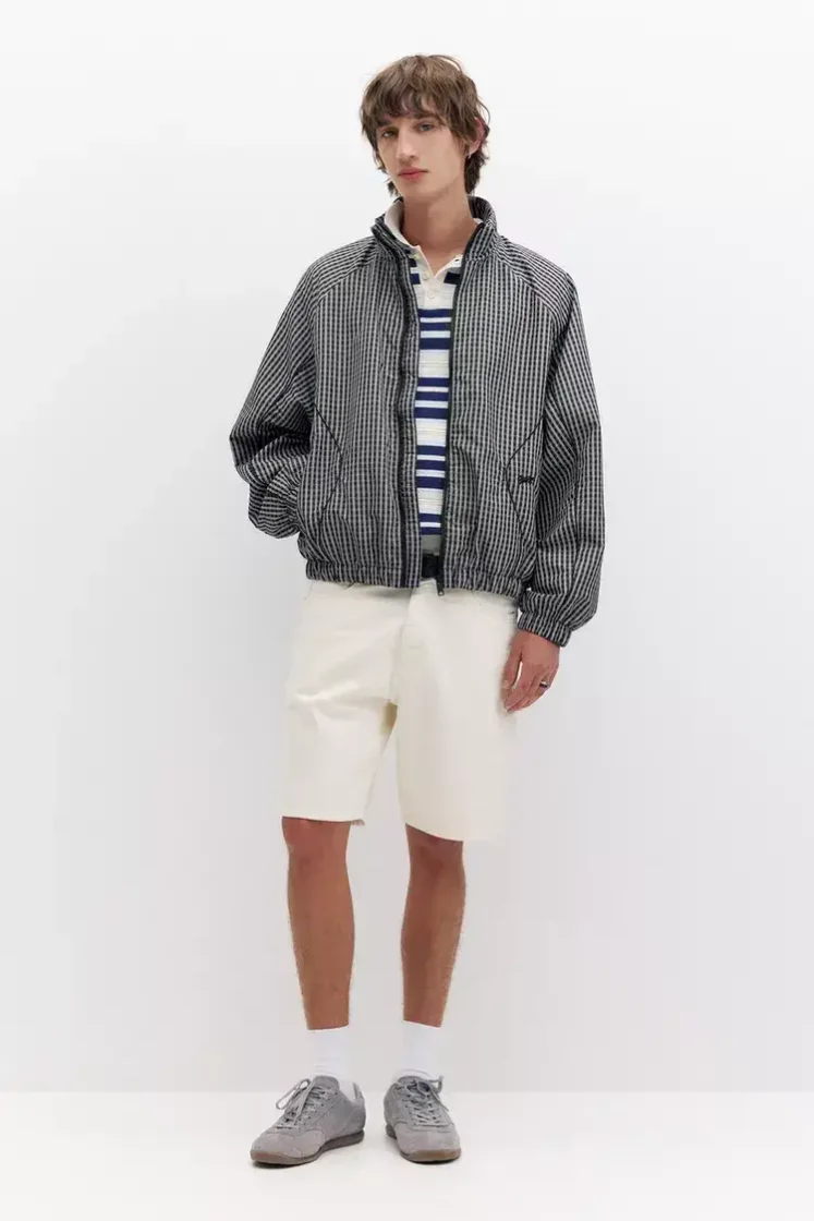 Pull&Bear STWD Embroidered Zip Jacket — Midnight