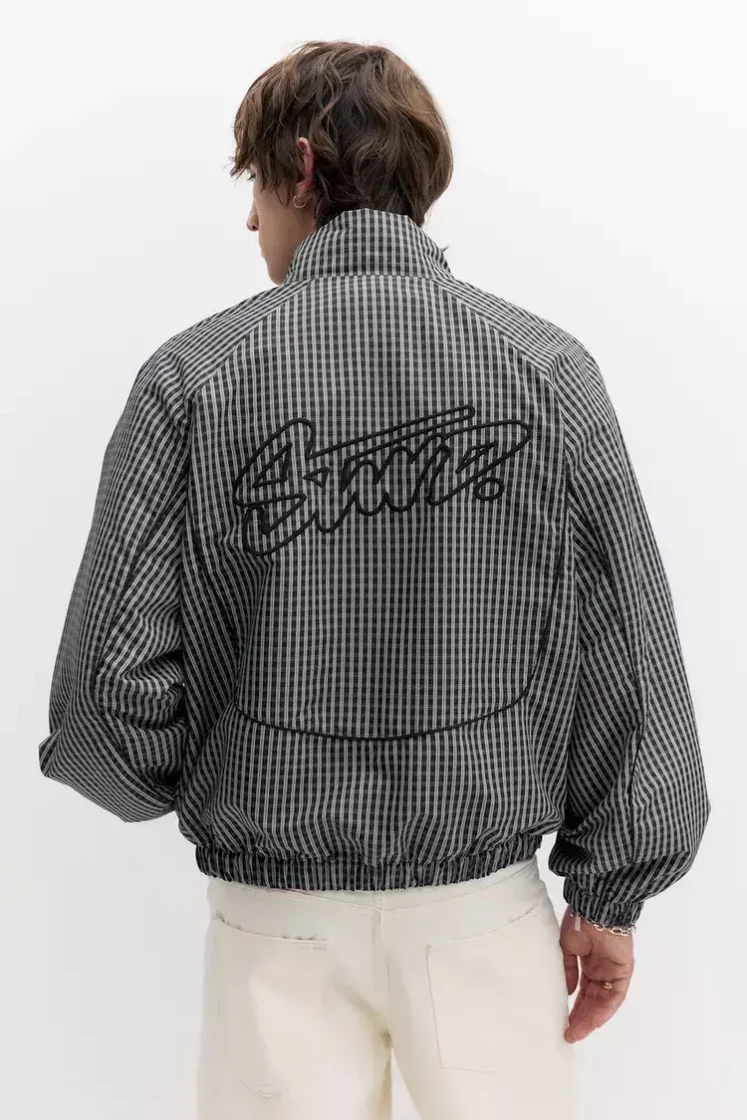 Pull&Bear STWD Embroidered Zip Jacket — Midnight