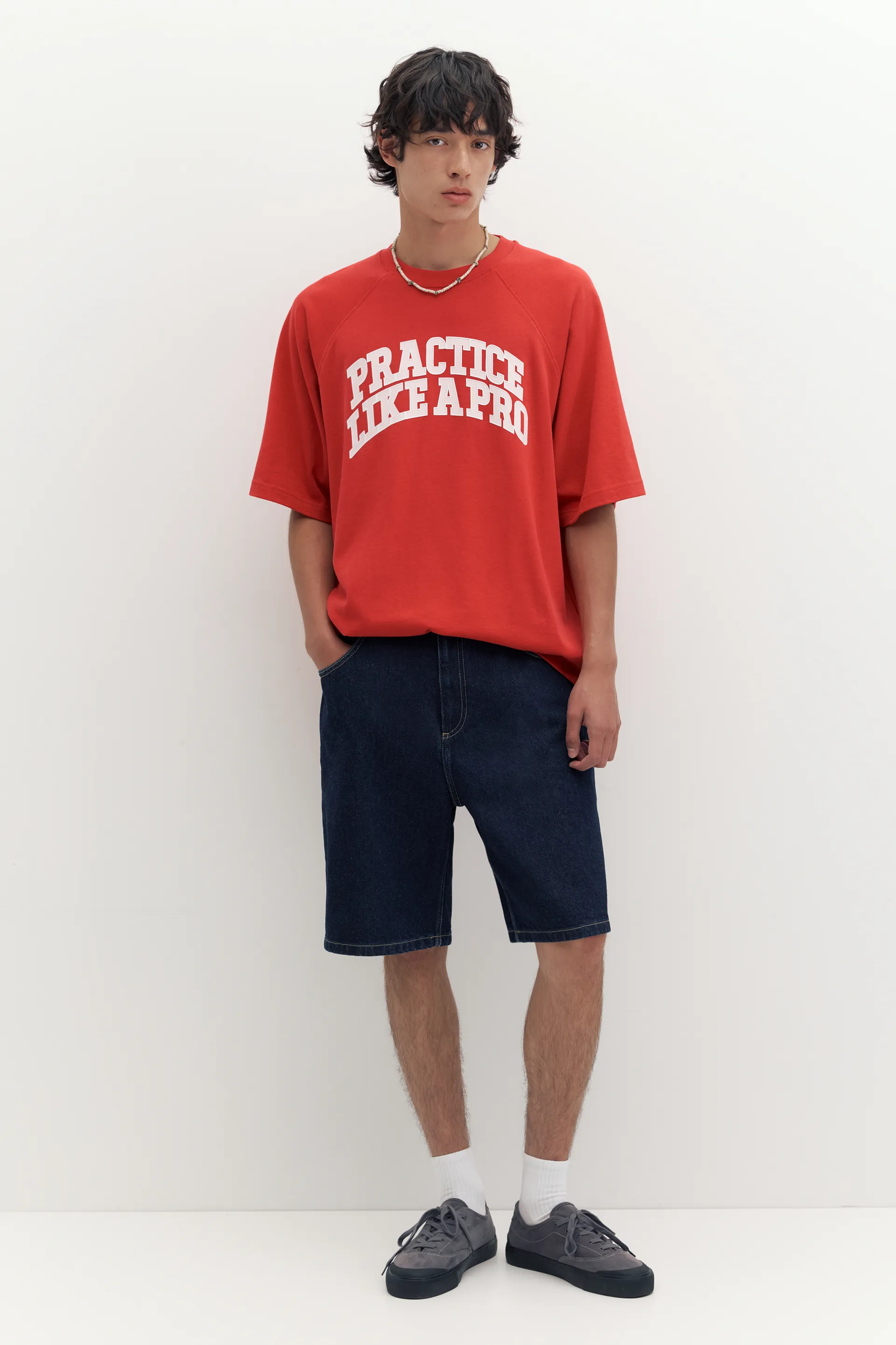 Pull&Bear Baggy Denim Bermuda Shorts — Bleu marine