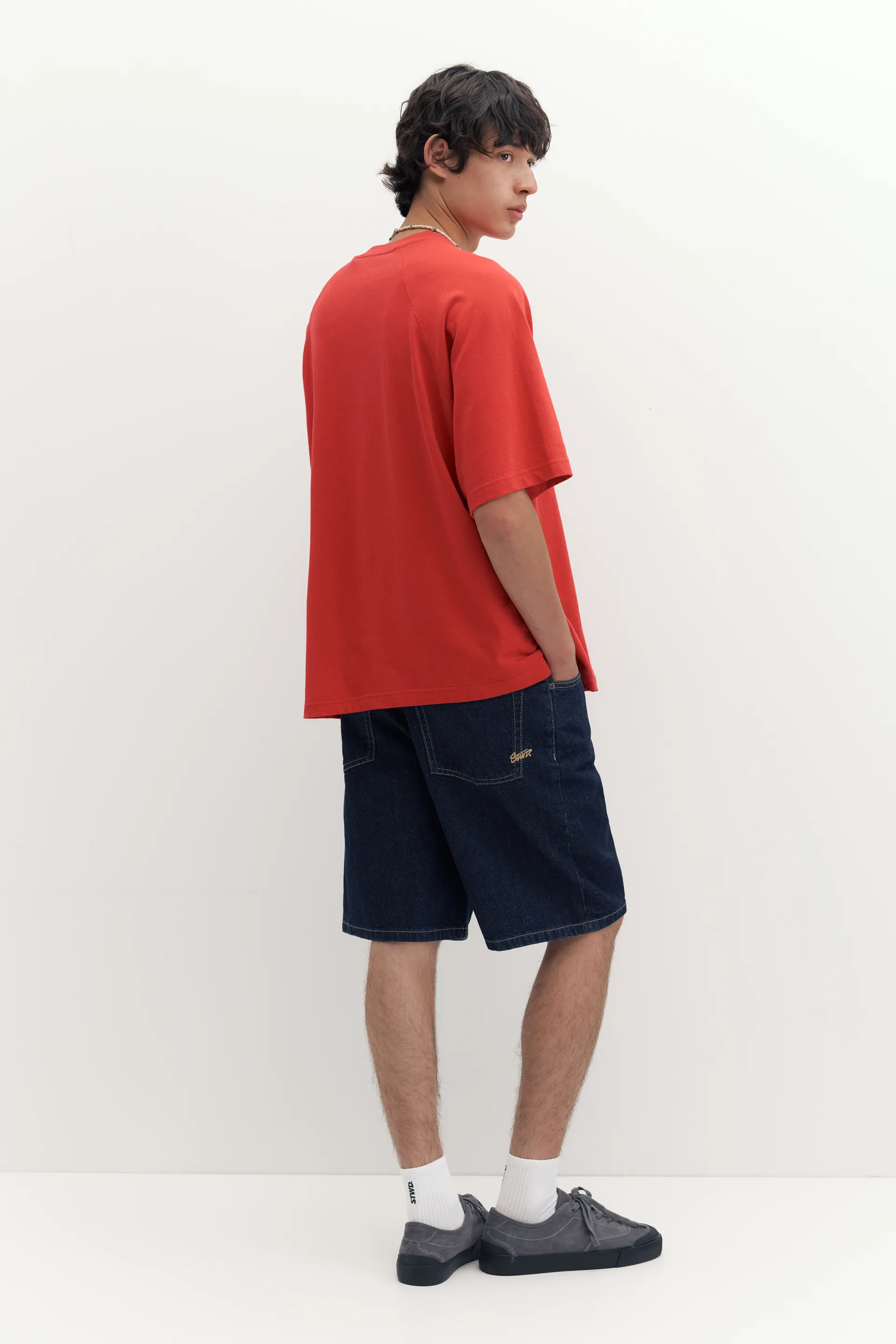 Pull&Bear Baggy Denim Bermuda Shorts — Bleu marine