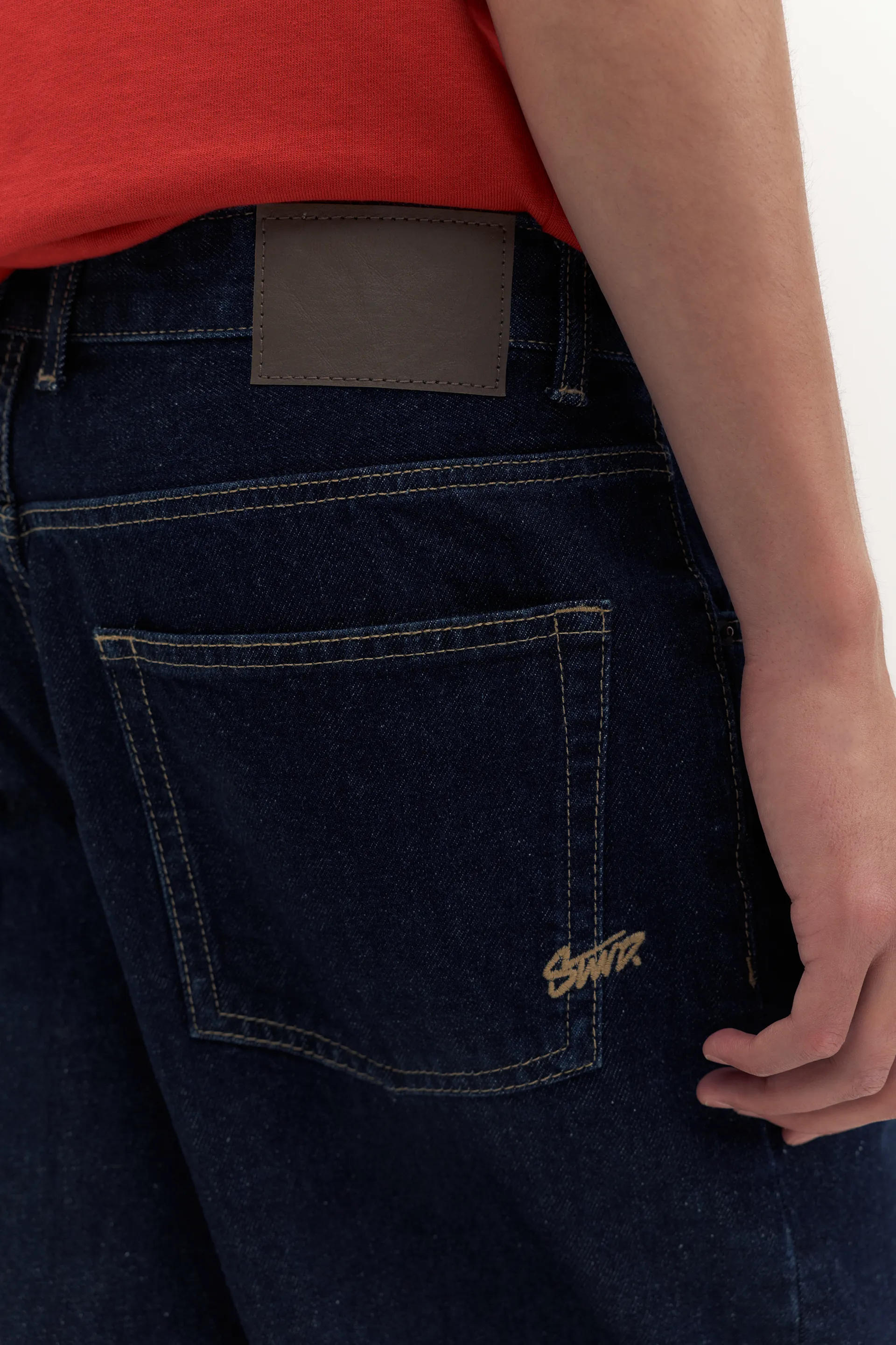 Pull&Bear Baggy Denim Bermuda Shorts — Bleu marine