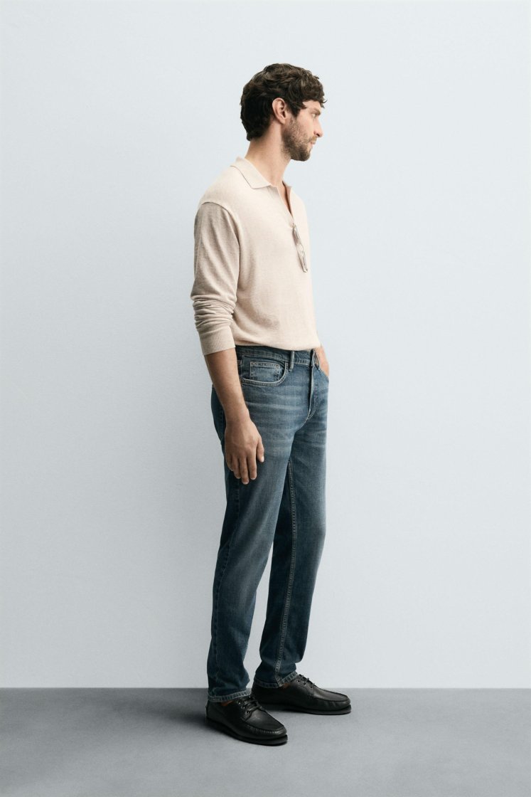Zara Slim Fit Essential Jeans — Blue