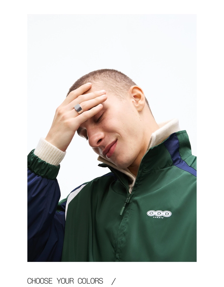 Bershka Tech Sport Green Jacket — Hunter