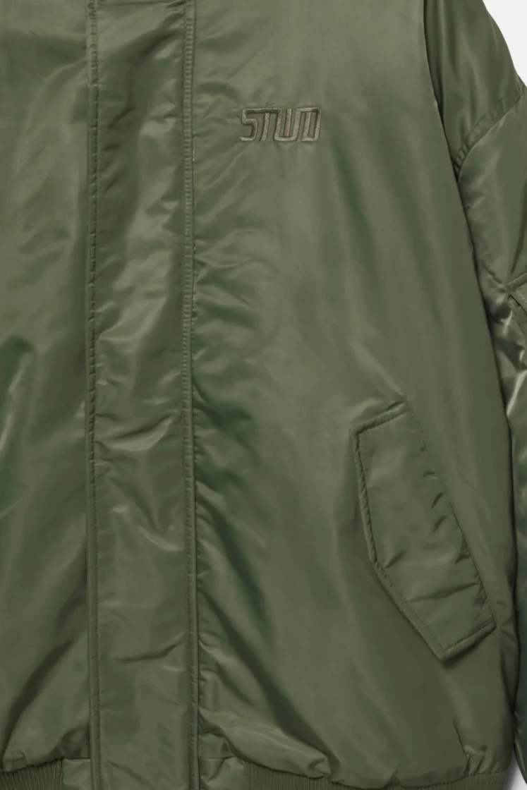 Pull&Bear Quilted Puffer Jacket — Olive